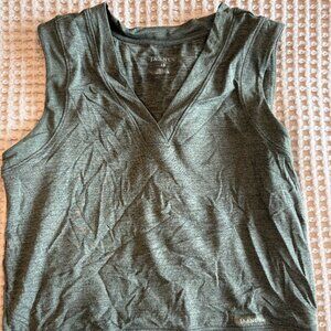 Jaanuu Women's Sleeveless Athletic Lounge Top - Heather Olive - XS